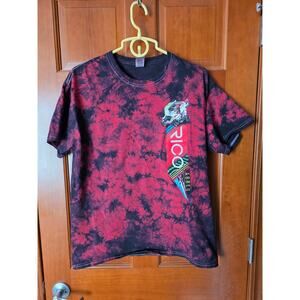 Rico Abreu #24 Rowdy Energy Red and Black Tie-dye Shirt Size Large AUTOGRAPHED